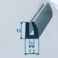 Joint en U, bord de tôle de 0,5 à 2,5mm #F930 – Maison du Caoutchouc et de  la Mousse